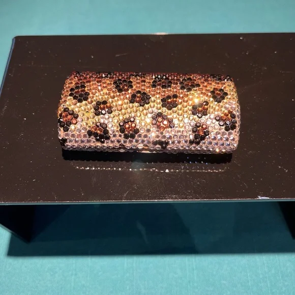 Swarovski crystal eyewear cases with glasses